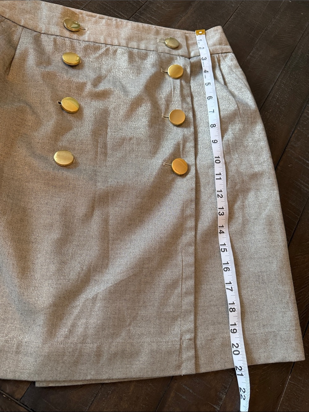 Banana Republic Beige Pencil Skirt with Gold Button Accents - Picture 13 of 13